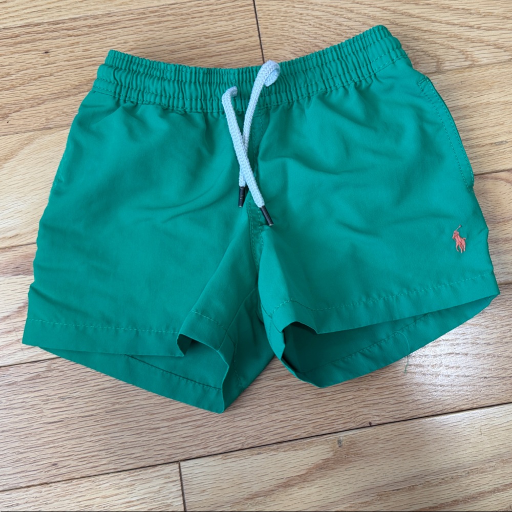 Polo by Ralph Lauren Kids Green Swim Trunks